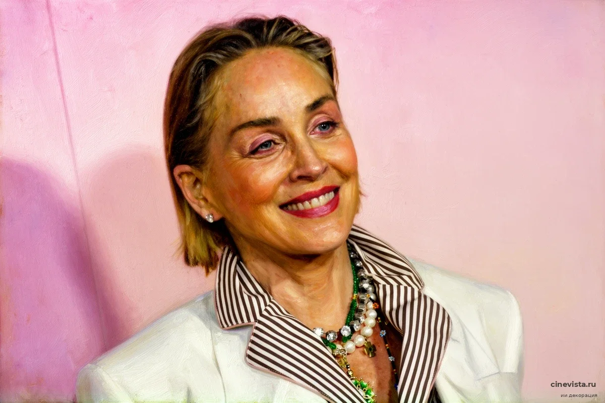 Шэрон Стоун вышла на красную дорожку в белом костюме и обуви, нарушившей все правила стиля